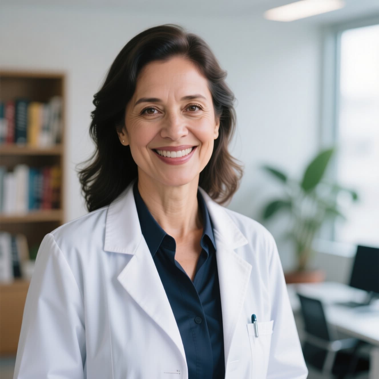 Retrato da Dra. Carolina Mendes, Dermatologista