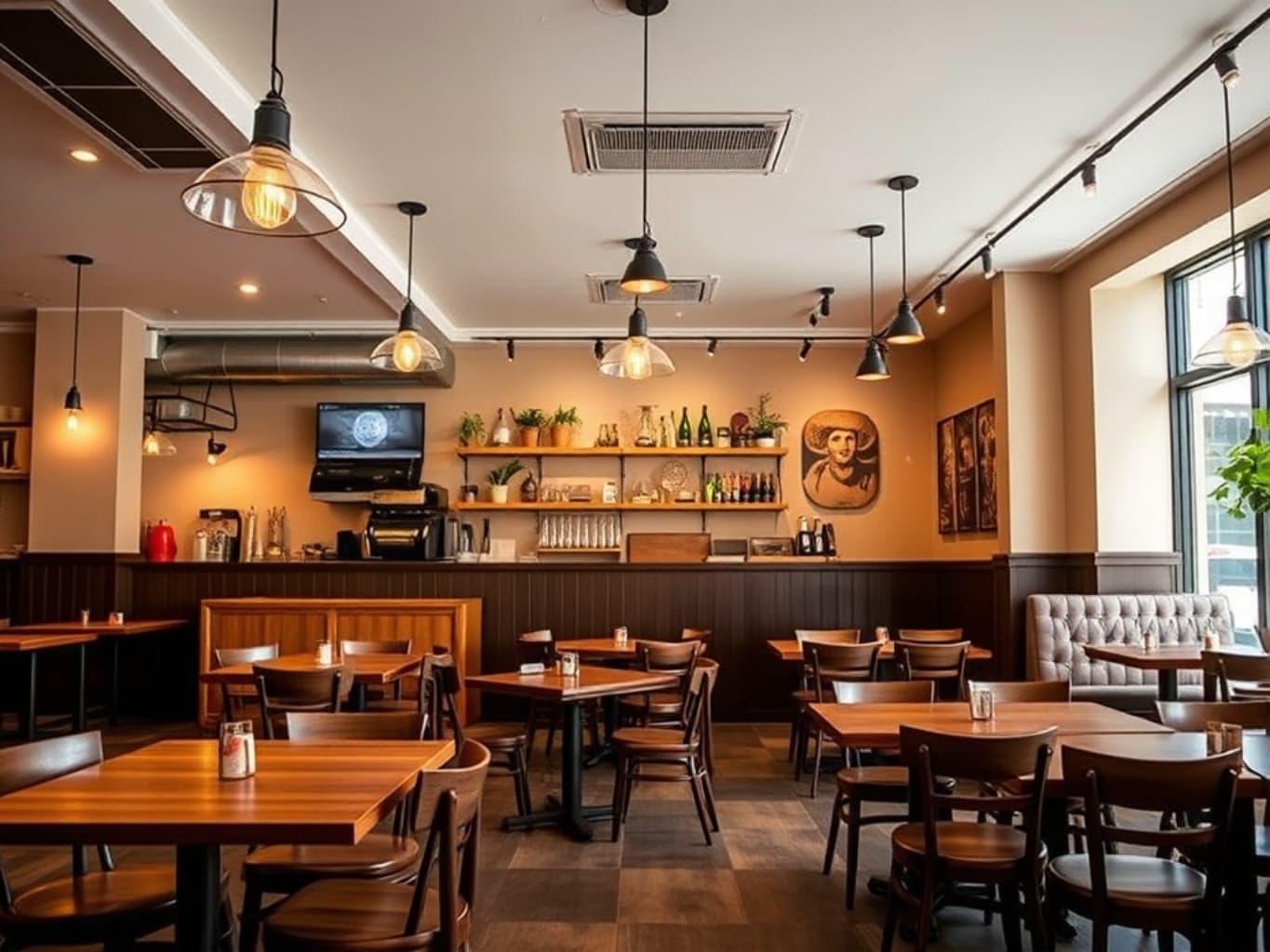 Ambiente aconchegante da pizzaria